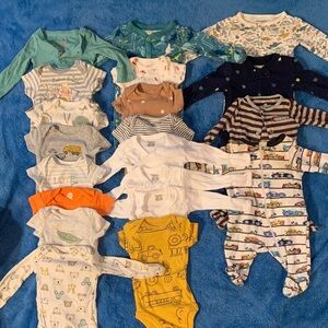 Gerber Assorted Colorful Baby Bodysuits Set